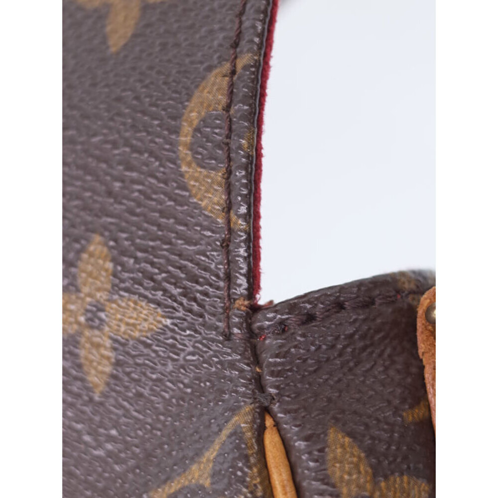 Louis Vuitton Monogram Leather Brown Tan Blanc White Shoulder Bag - Picture 7 of 8